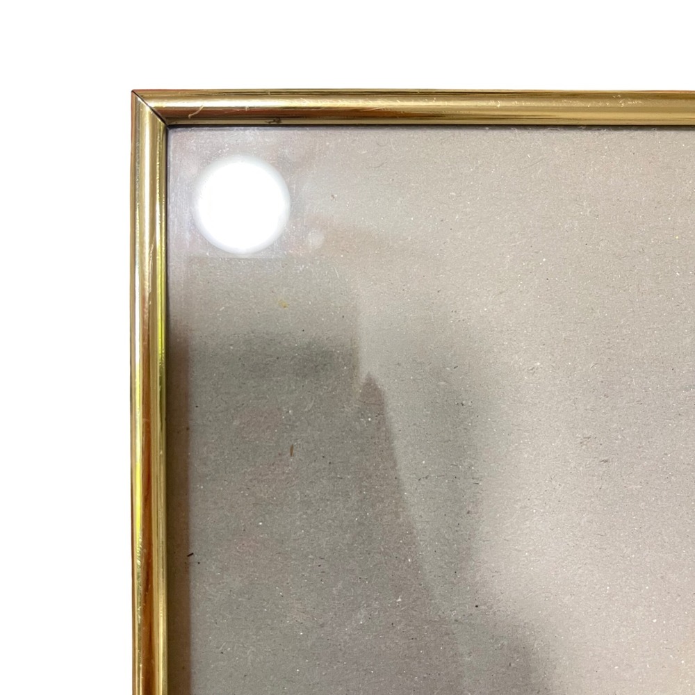 PICTURE PHOTO EASEL FRAME Vtg Brass Filigree Floral Art Nouveau Gold Ornate 5x7